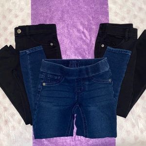 Girls Jeggings/Pants Size 6 Gymboree Justice Black, Denim